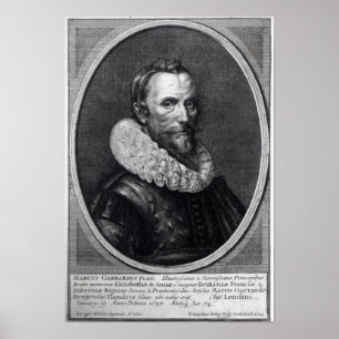 Self Portrait the Younger Gheeraerts, Poster