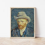 Self-Portrait | Vincent van Gogh Poster<br><div class="desc">Self-Portrait with Grey Felt Hat (1887) by Dutch post-impressionist artist Vincent Van Gogh. Van Gogh often used himself as a model for practicing figure painting. It is clear that he had studied the technique of pointillism, but his brushstrokes are not systematic and he has applied the marks in his own...</div>