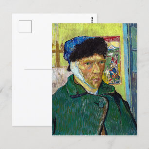 Self-Portrait w Bandaged Ear Van Gogh Postcard