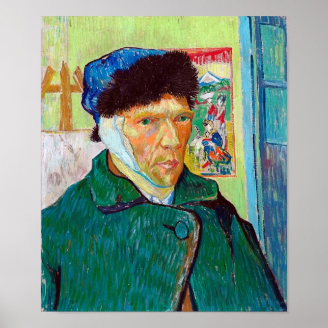 Self-Portrait With a Bandaged Ear, Van Gogh Poster (Front)