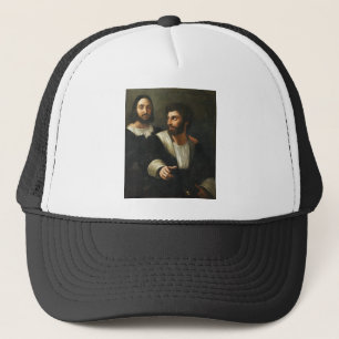 Self-portrait with a friend by Raphael Trucker Hat