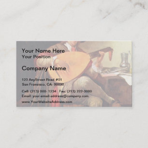 Self-portrait with a lute by Jan Steen Business Card