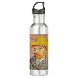 Self-Portrait with a Straw Hat by Vincent Van Gogh 710 Ml Water Bottle