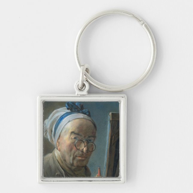 Self Portrait with an Easel, c.1775-79 Key Ring (Front)