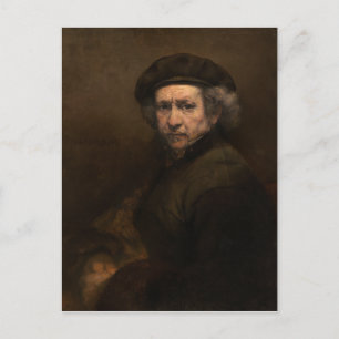 Self-Portrait with Beret by Rembrandt Postcard