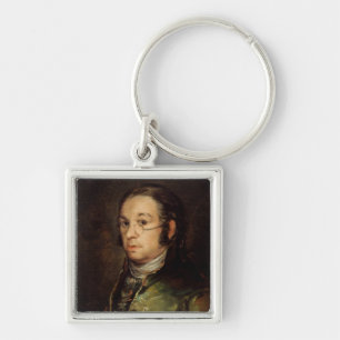 Self Portrait with Glasses, 1788-98 Key Ring