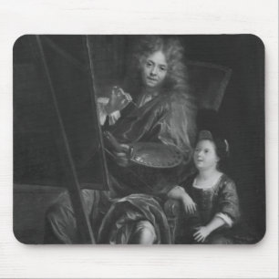 Self portrait with his son Charles Mouse Pad