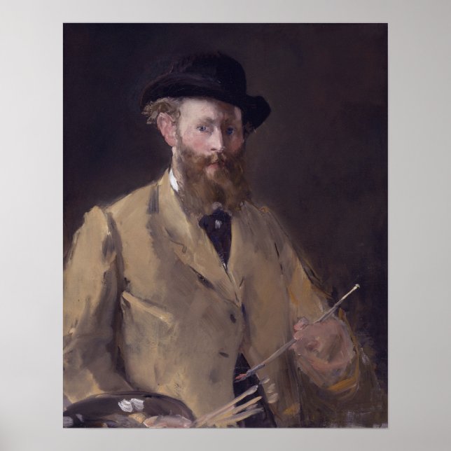 Self-Portrait with Palette by Manet - Poster (Front)