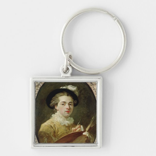 Self Portrait with palette Key Ring (Front)