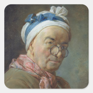 Self Portrait with Spectacles, 1771 Square Sticker