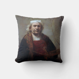Self-Portrait with Two Circles, Rembrandt Cushion