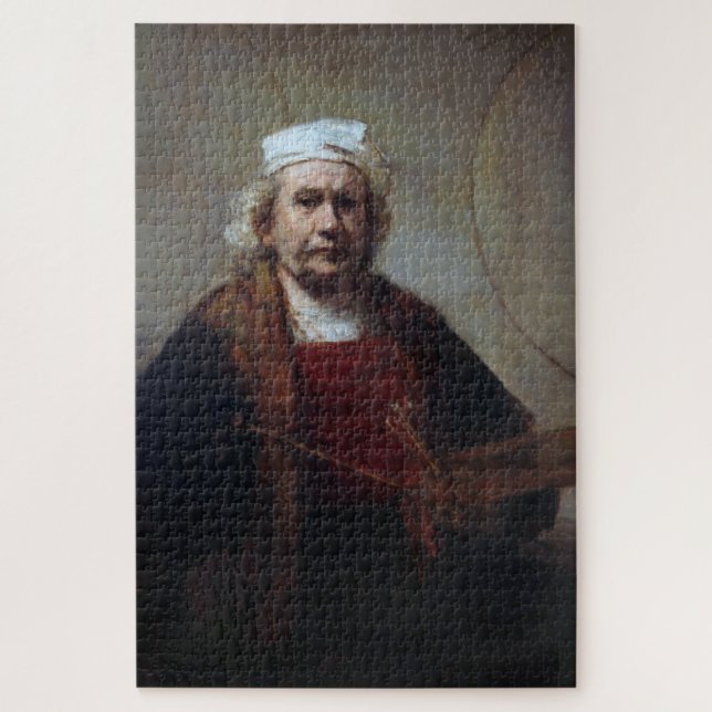 Self-Portrait with Two Circles, Rembrandt Jigsaw Puzzle (Vertical)
