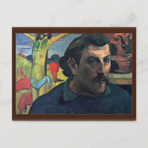 Self-Portrait With Yellow Christ By Gauguin Paul Postcard