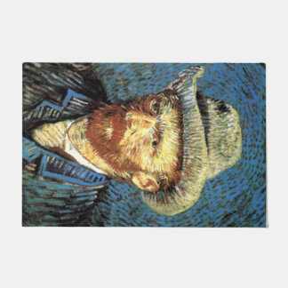 Self-Portriat wiith Grey Felt Hat Floor Mat