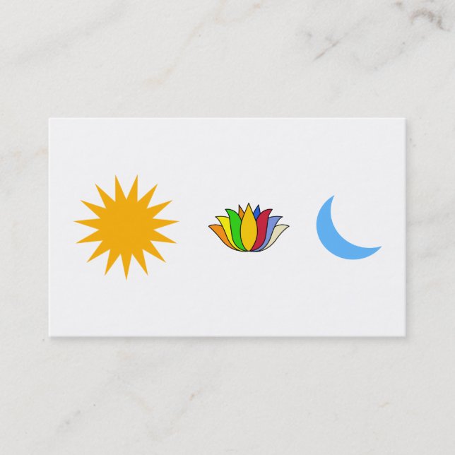 Self-realisation Yoga Symbols Business Card (Front)