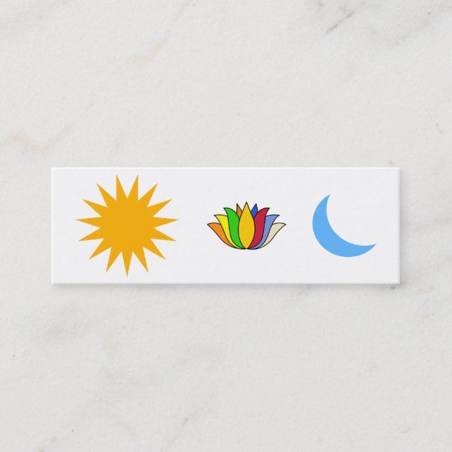 Self-realisation Yoga Symbols Mini Business Card (Front)