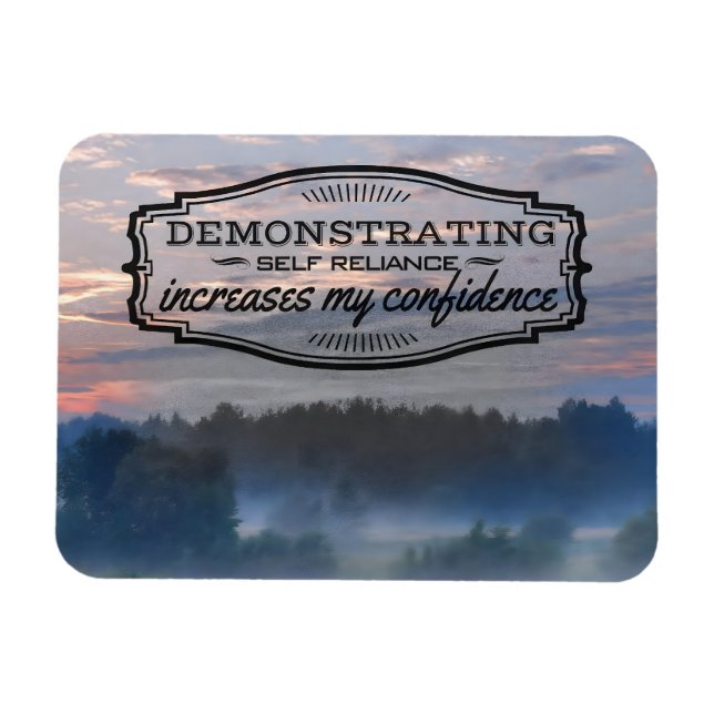 "Self reliance" Motivation Affirmation Flexible Magnet (Horizontal)