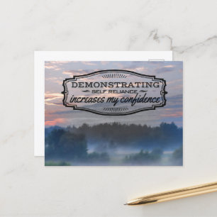 "Self reliance" Motivation Affirmation Postcard