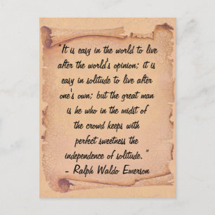 Self-Reliance Postcard