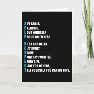 SELF-RESPECT - Motivational Card