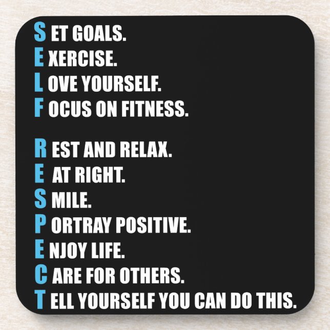 SELF-RESPECT - Motivational Coaster (Front)