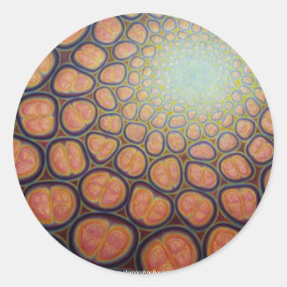 Self-Similar Cellular Resonance Classic Round Sticker