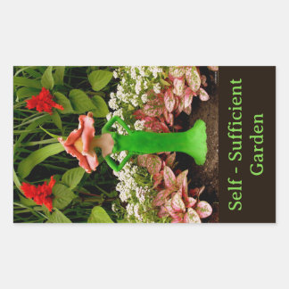 Self - Sufficient Garden - Art Rectangular Sticker