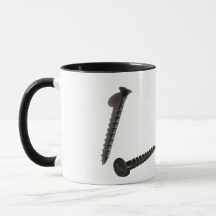 Self Tapping Black Screw Builder Construction Mug