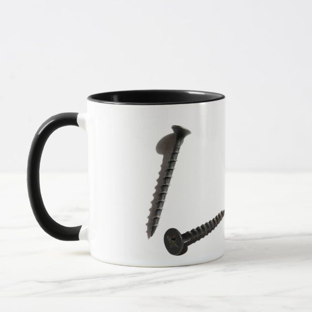 Self Tapping Black Screw Builder Construction Mug (Left)