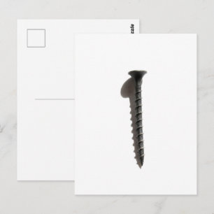 Self Tapping Black Screw Builder Construction Postcard