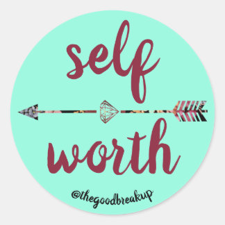Self Worth Classic Round Sticker