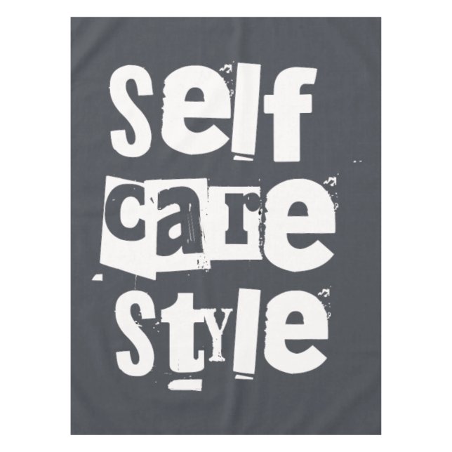 Selfcare style, mental health positivity tablecloth (Front)