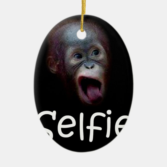 Selfie Ceramic Tree Decoration (Front)
