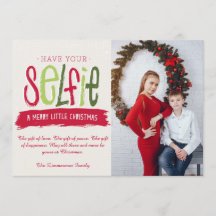 Selfie Christmas Greeting Card