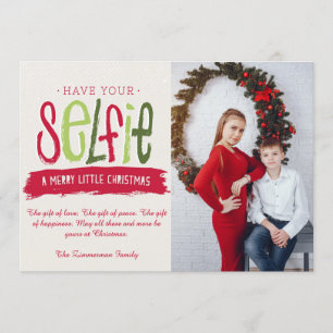 Selfie Christmas Greeting Card