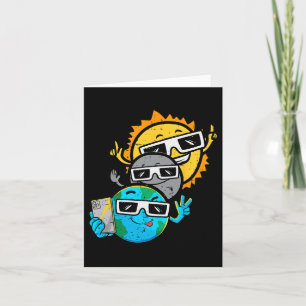 Selfie Earth Moon Sun Chaser Total Solar Eclipse 2 Card
