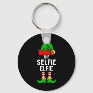 Selfie Elfie Elf Matching Family Christmas  Key Ring