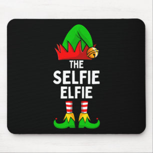 Selfie Elfie Elf Matching Family Christmas  Mouse Pad