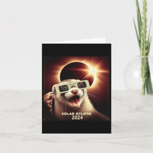 Selfie Ferret Kids Mens Solar Eclipse Ferret  Card