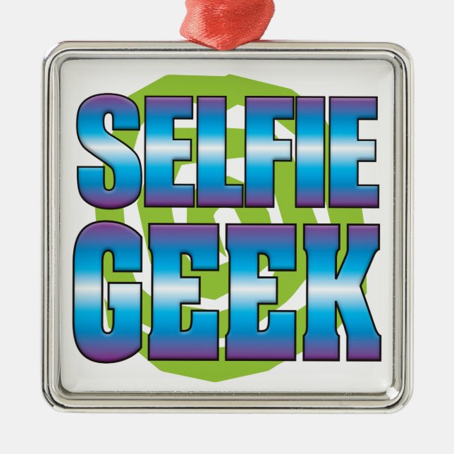 Selfie Geek v3 Metal Tree Decoration (Front)