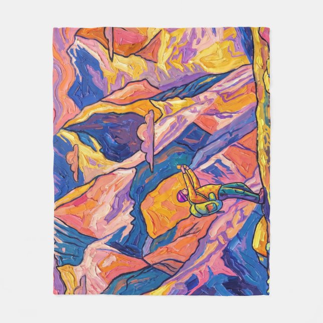 SELFIE IN THE HIMALAYAS FLEECE BLANKET (Front)