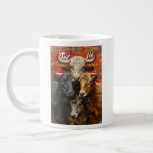 Selfie Lovers Cows Large Coffee Mug