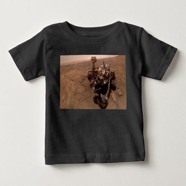 Selfie of Mars Curiosity Red Martian Landscape Baby T-Shirt (Front)