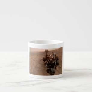 Selfie of Mars Curiosity Red Martian Landscape Espresso Cup