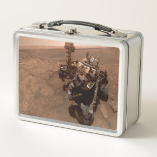 Selfie of Mars Curiosity Red Martian Landscape Metal Lunch Box