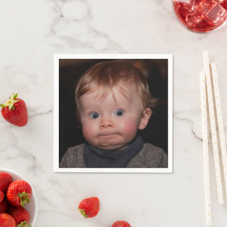 Selfie Photo Upload | Your Face Fun party  Napkin