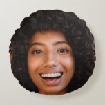 Selfie Photo Upload | Your Face Fun Party Round Cushion<br><div class="desc">A fun template to upload your photo for super fun party decor or birthday gift! Simply add your photo to make your own custom bespoke design for any party,  celebration or special occasion!</div>