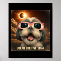 Selfie Shih Tzu Kids Mens Solar Eclipse