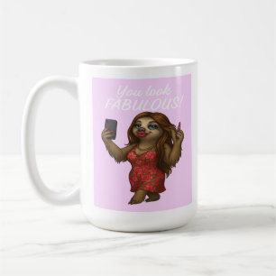 Selfie Sloth – Fabulous in Floral Coffee Mug