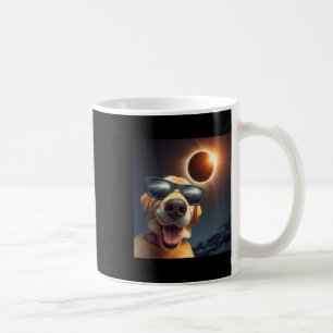 Selfie Solar Eclipse Wearing Gles Fun Dog Lovers Coffee Mug